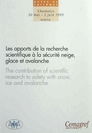 Les apports de la recherche scientifique à la sécurité neige, glace et avalanche
