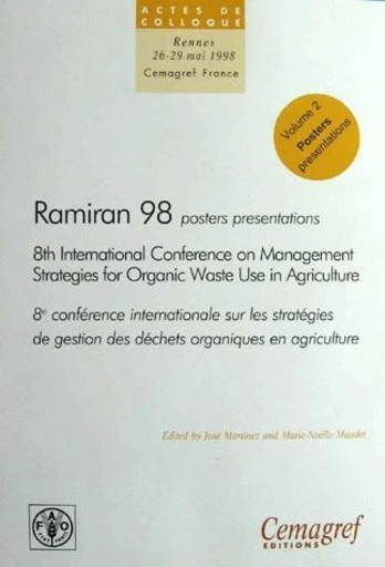 Ramiran 98 actes de la 8e conférence internationale sur les stratégies de gestion des déchets organiques en agriculture -  - Irstea